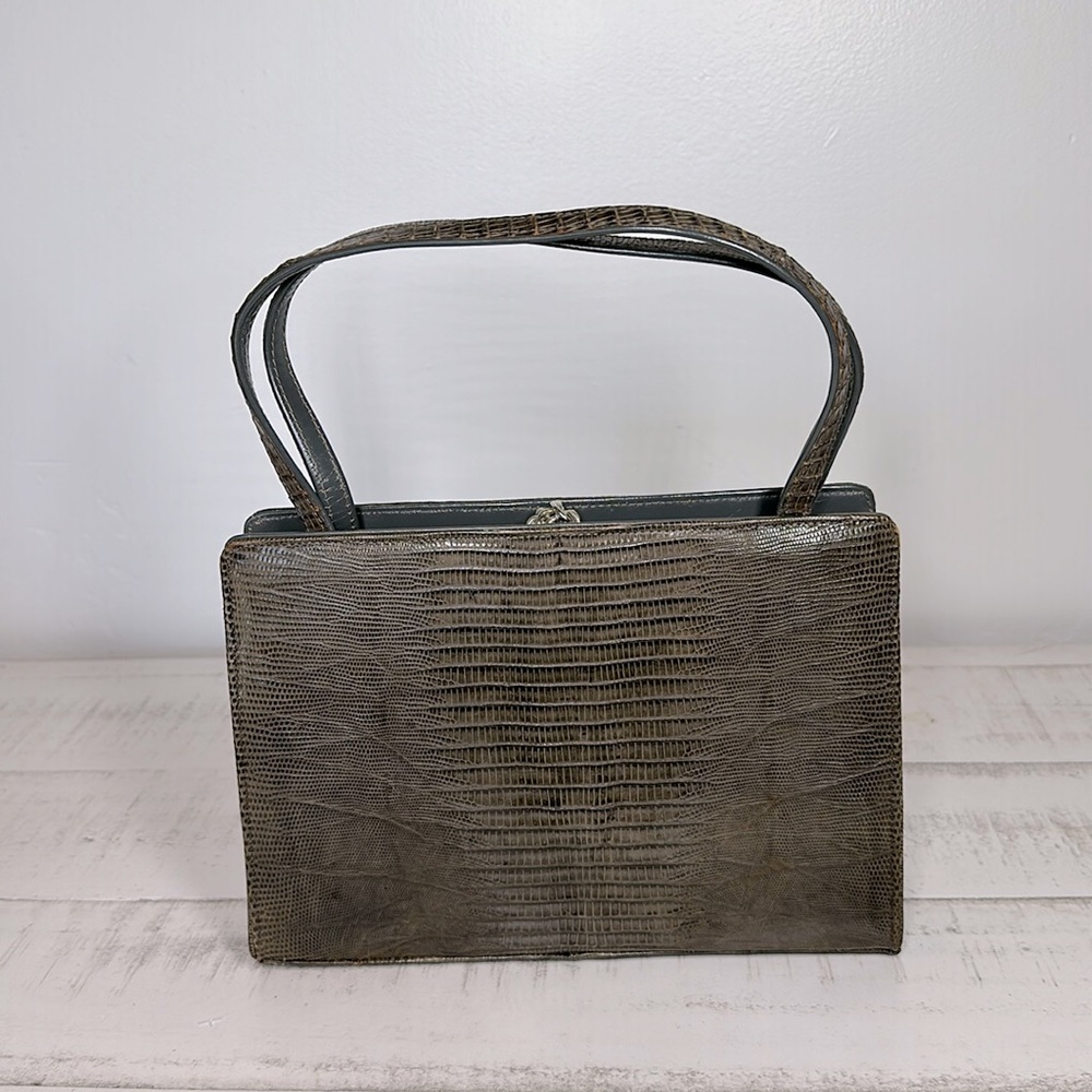 Palizzio Accessories | Vintage Palizzo Lizard / Reptile Hand Bag,| Color: Brown